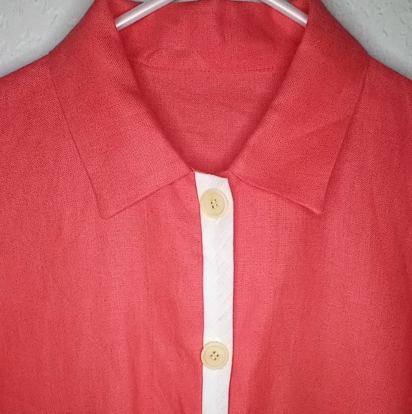 Linen Salmon Smock Style Jacket - Picture 5 of 6